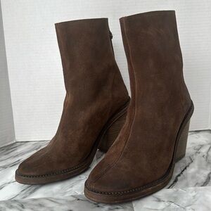 Free People marquis suede block heel women’s boots size 41
